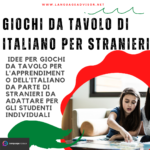 Giochi da tavolo di italiano per stranieri
