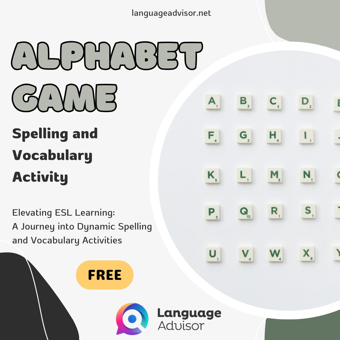 ALPHABET GAME- Spelling and Vocabulary Activity