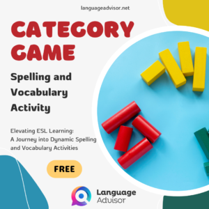 CATEGORY GAME – Spelling and Vocabulary Activity