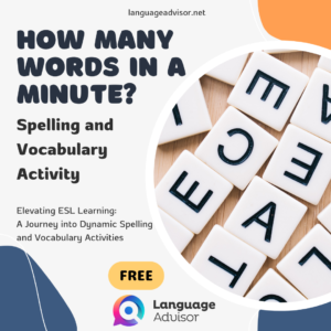 HOW MANY WORDS IN A MINUTE? – Spelling and Vocabulary Activity
