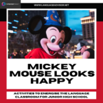 MICKEY MOUSE LOOKS HAPPY