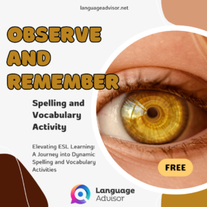 OBSERVE AND REMEMBER – Spelling and Vocabulary Activity