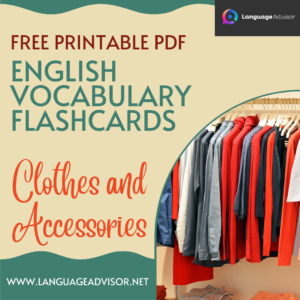 English Vocabulary Flashcards: Clothes and Accessories