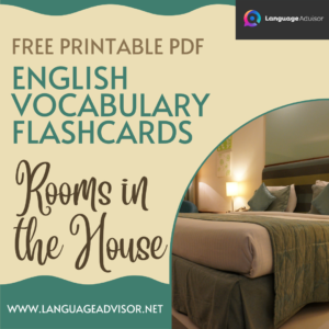 English Vocabulary Flashcards: Rooms in the House