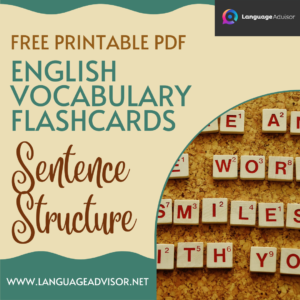 English Vocabulary Flashcards: Sentence Structure