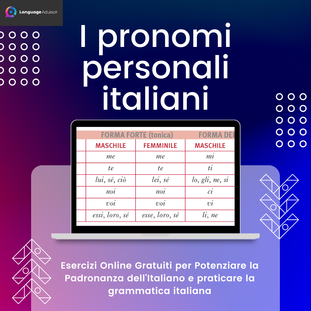 I pronomi personali italiani