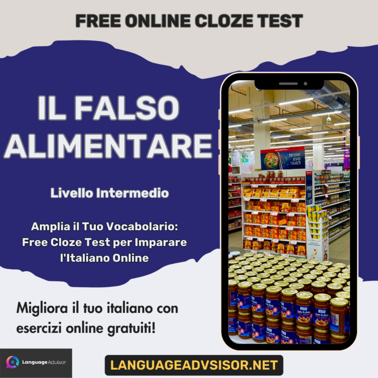 Il falso alimentare – Free Cloze Test