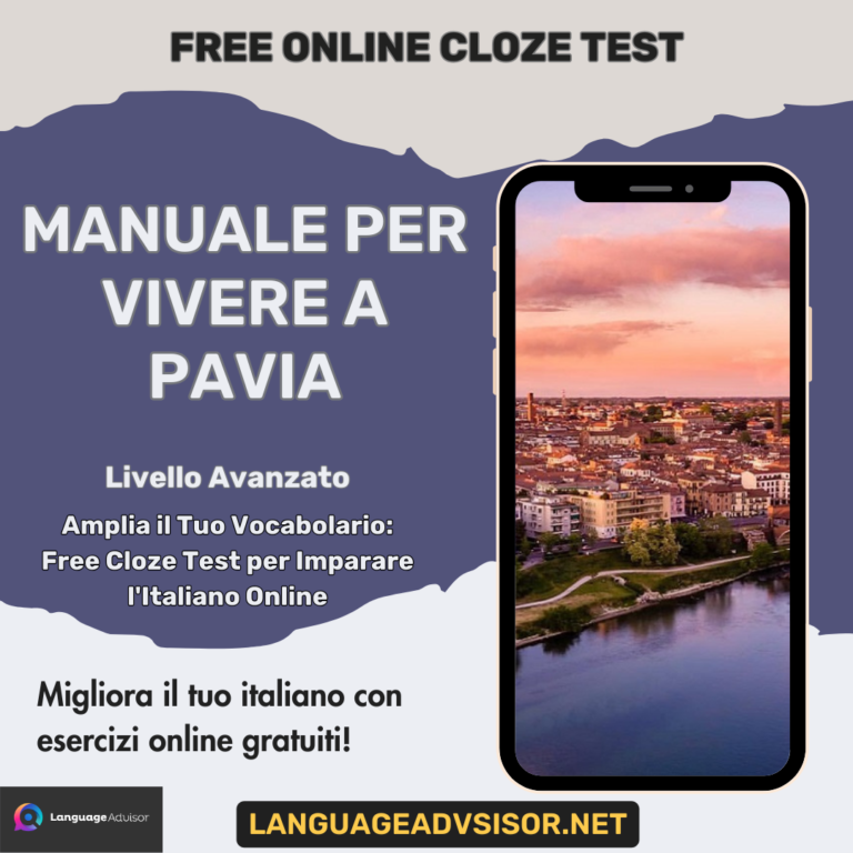 Manuale per vivere a Pavia – Free Cloze Test