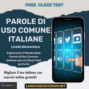 Parole di uso comune italiane – Free Cloze Test
