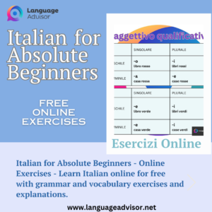 Italian for Absolute Beginners – Online Exercises