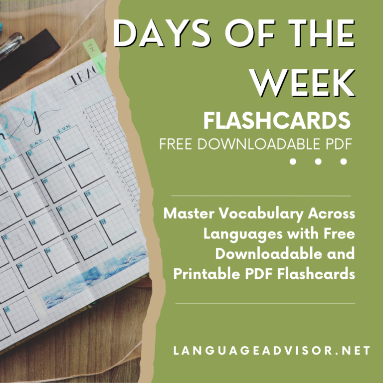 Days of the Week – Flashcards