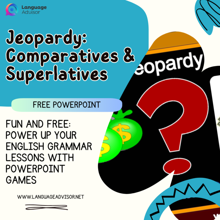 Jeopardy: Master Comparatives & Superlatives with Free PowerPoint