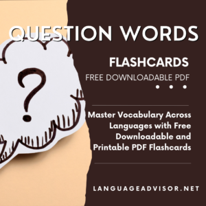 Question Words – Flashcards
