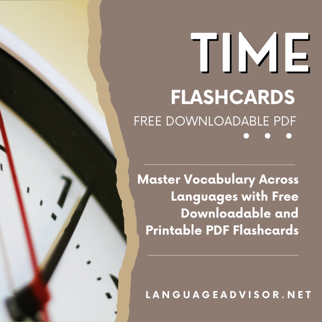 Time - Flashcards - Language Advisor