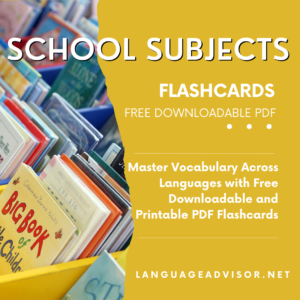 School Subjects – Flashcards
