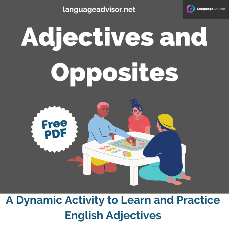 Adjectives – opposites Board game