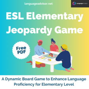 ESL Elementary Jeopardy Game – PDF
