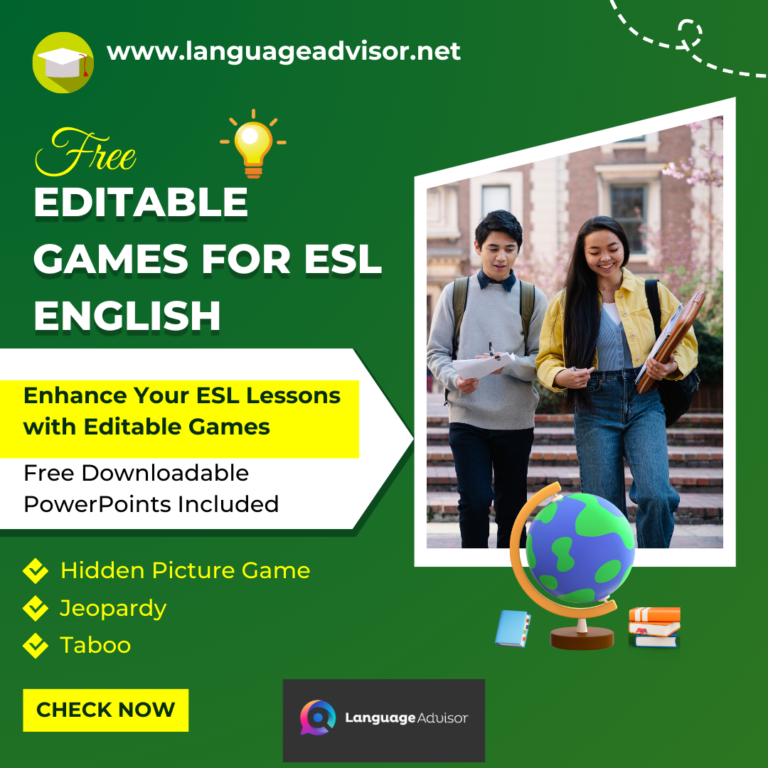 Editable Games for ESL English