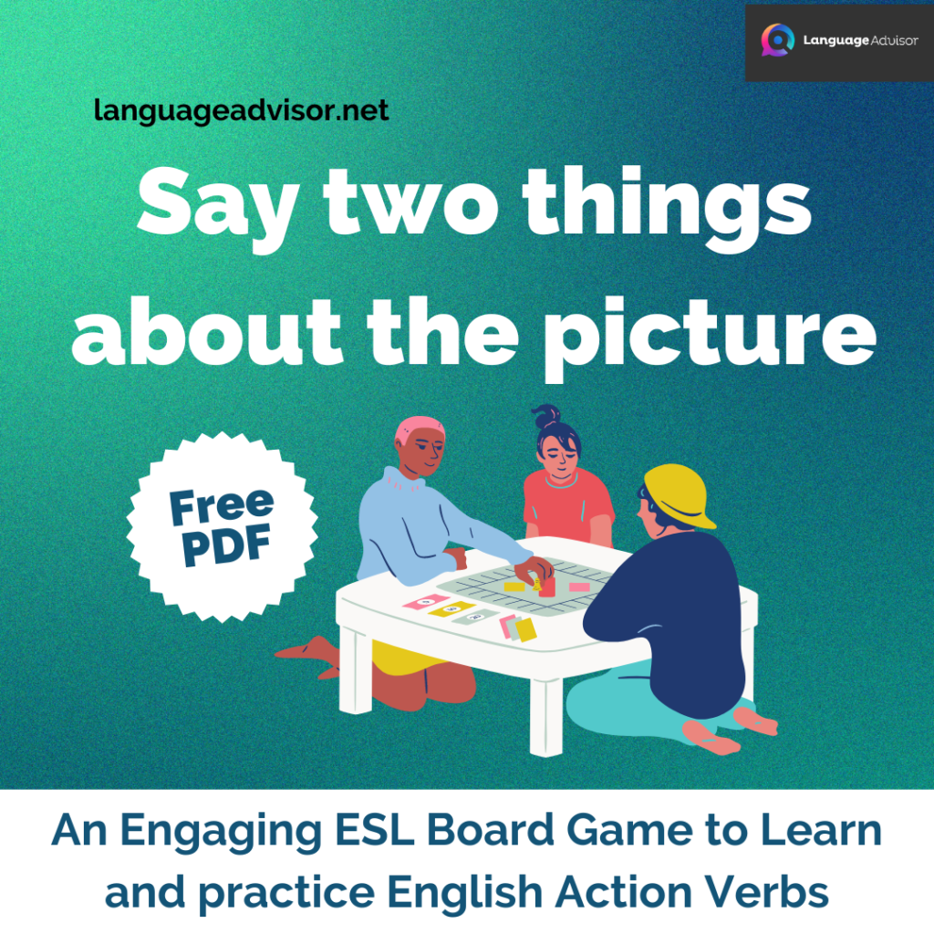 Say two things about the picture Language Advisor