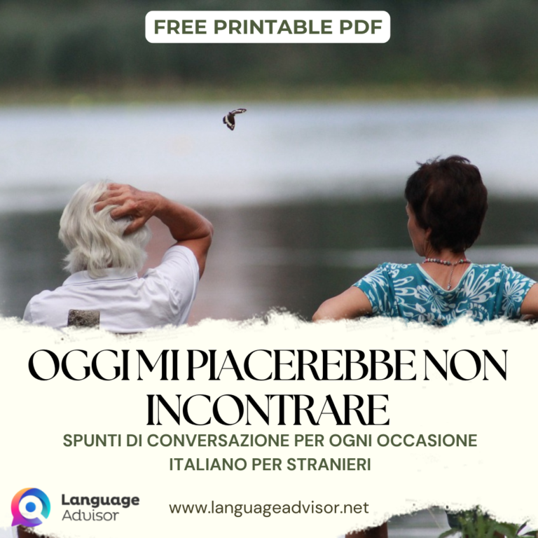 Oggi mi piacerebbe NON incontrare