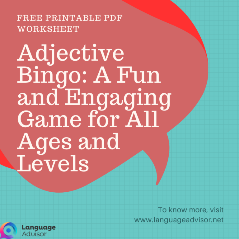 Adjective Bingo
