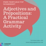 Adjectives and Prepositions: A Practical Grammar Activity