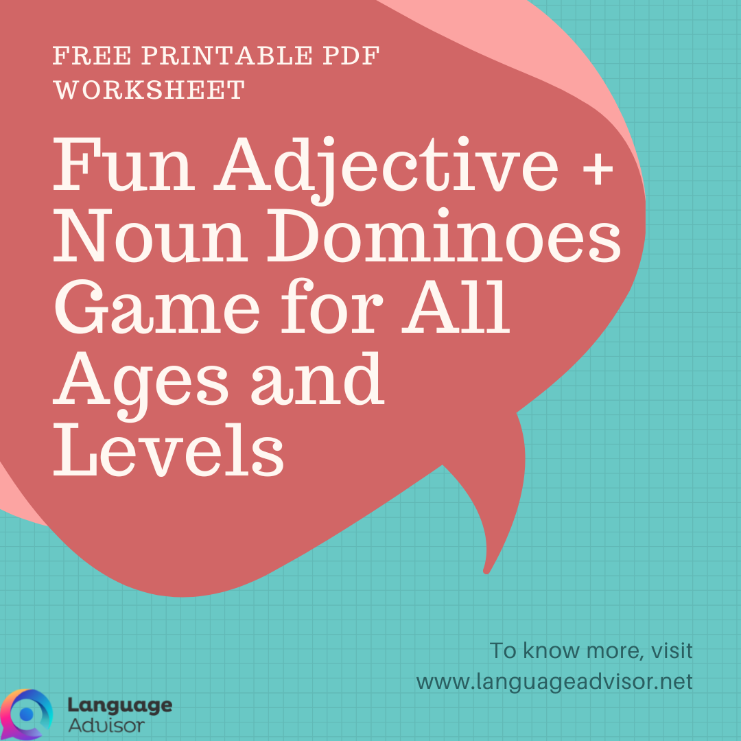 Fun Adjective + Noun Dominoes Game for All Ages and Levels