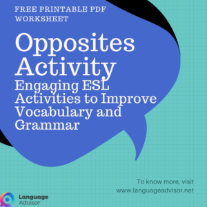 Opposites Activity