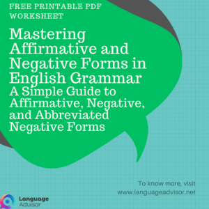 Mastering Affirmative and Negative Forms in English Grammar
