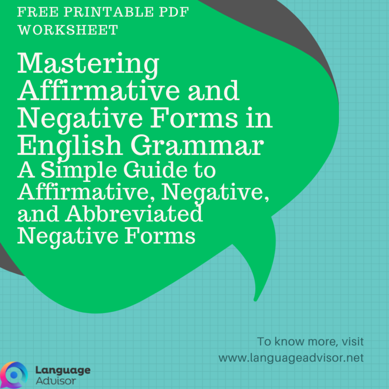 Mastering Affirmative and Negative Forms in English Grammar