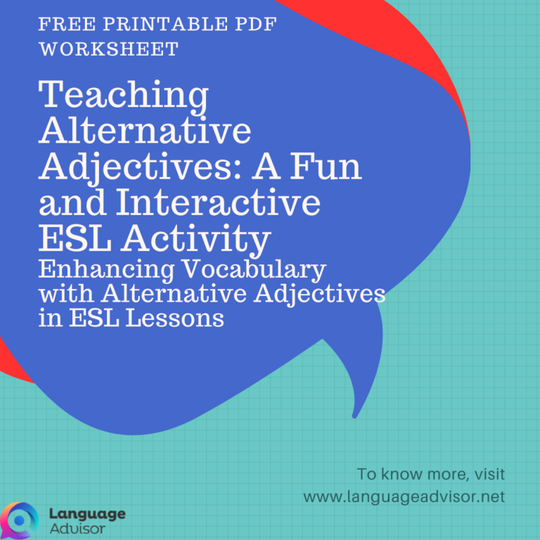 Teaching Alternative Adjectives