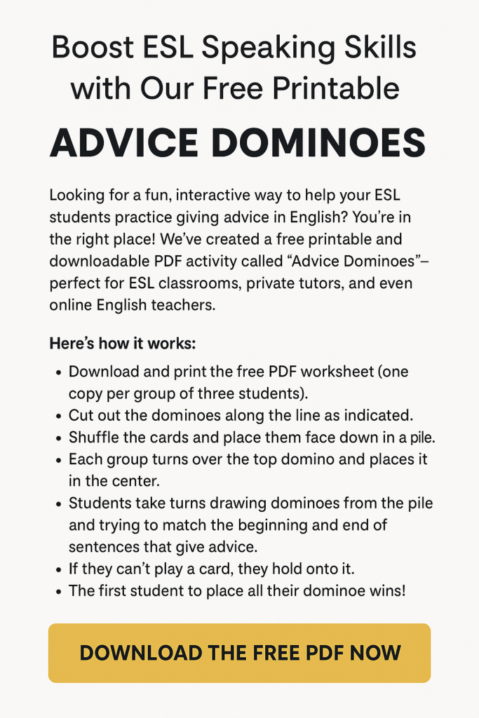 Advice Dominoes