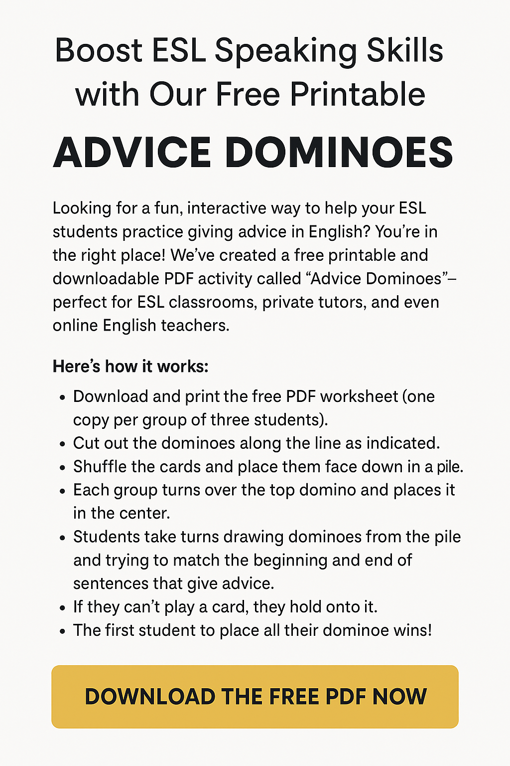 Advice Dominoes