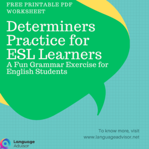 Determiners Practice for ESL Learners