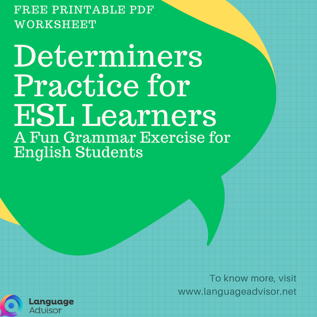 Determiners Practice for ESL Learners