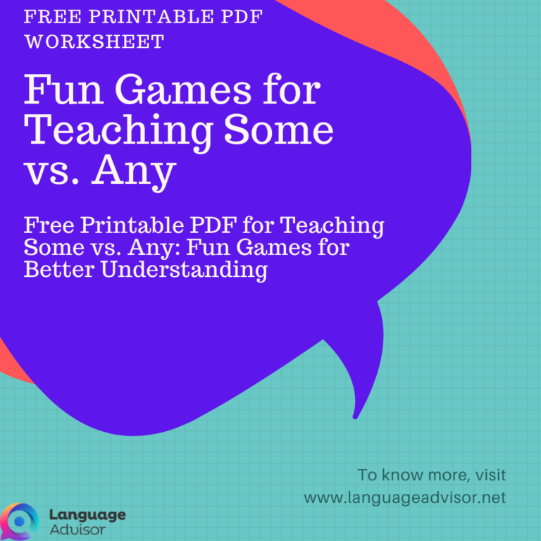 Fun Games for Teaching Some vs. Any