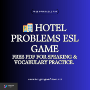 Hotel Problems ESL Game