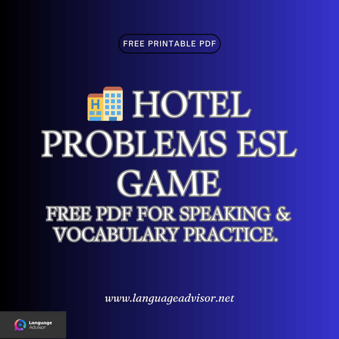Hotel Problems ESL Game