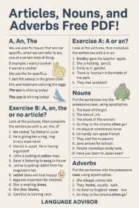 Master English Grammar: Free PDF on Articles, Nouns & Adverbs