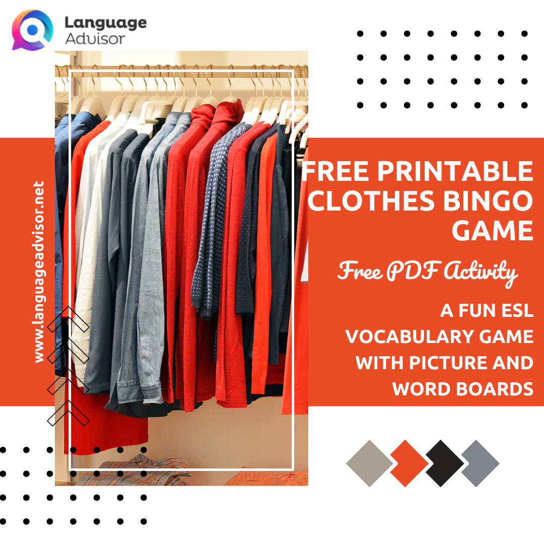 Free Printable Clothes Bingo Game